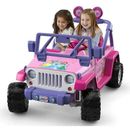 Mattel Power Wheels Disney Princess Jeep Wrangler Plastic in Pink | 53 H x 25 W in | Wayfair FLC45