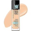 Maybelline Fit Me Matte + Poreless Liquid Oil-Free Foundation Makeup, Classic Ivory, 1 Count (Packaging May Vary)