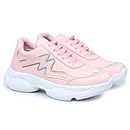 HimQuen Cool Sports Shoes Design M Sticker On for Women & Girls Size 39 - Pink