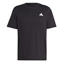 adidas Essentials Single Jersey Embroidered Small Logo Short Sleeve T-shirt, Nero, XL Uomo