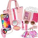 Make it Up Little Beauty On The Go Pretend Play Kids Purse and Makeup Toy with Princess Pretend Makeup Smartphone Wallet Keys Credit and VIP Cards Play Set for Girls, Ages 3+ Euro Addition