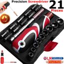 21 Pcs Multi-Functional Screwdriver Set Socket Tool Kit Phillips Metric Hex Sets