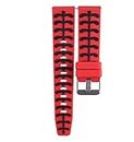 OVARIA Silicone Watch Strap Bicolor Smart Sports Wristband Fit For Iwatch Fit For Samsung S3 Fit For Fitbit Blaze watch strap (Size : Brown)
