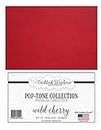 Cardstock Warehouse Pop Tone Wild Cherry Red - 8.5 x 11" - 65 Lb. / 175 Gsm Matte Premium Cardstock Paper - 50 Sheets