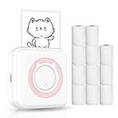 Domary All-in-one Photo Printer Multifunction Portable Printer Wireless Instant Mini Printer Support BT Connection for Smartphone with 11 Paper Rolls 57mm Compatible with iOS Android