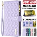 For VIVO Y02 Y35 Y22S Y02S Y15 Y21S Y33S Case Wallet Leather Zipper Flip Cover