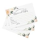 Bliss Collections Advice and Wishes Cards, Mad Libs Floral, Perfect for: Bridal Showers, Wedding, Baby Shower, Graduation Party, Retirement, Words of Wisdom for Bride and Groom, 4"x6" Cards (50 Cards)