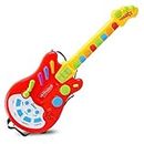 Dimple Kids Handheld Musical Electronic Toy Guitar for Children Plays Music, Rock, Drum & Electric Sounds Best Toy & Gift for Girls & Boys #1 Perfect for Kids (Red) (Single)