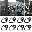Sporthfish Cargo Tie-Down Anchors,8-Pack Black Steel V-Ring Bolton Trailer Cargo Tie Down,for Trailers,Trucks and Warehouses Replacement for D-Ring Plastic Flush Mount Pan Fitting Tie Down