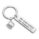 PLITI Computer Engineer Gifts Computer Programmer Gifts The Brain Behind the Computer Laptop Key Ring Programmer Graduation Computer Nerd programmer graduation Gifts for Men (Brain Behind Computer)