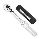 FIRSTINFO F326701B All Steel 1/4” Drive Dual-Direction Precise Click Torque Wrench- 30-150 in-lbs(4-16.4 Nm)±3% accuracy