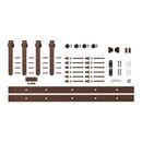 10 ft Solid Steel Mini Sliding Rolling Barn Door Hardware Kit for Double Wood Doors (2-Piece) Architectural Products by Outwater L.L.C | Wayfair