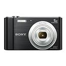Sony DSCW800B.CEH Digital Compact Camera (20.1 MP, 5x Zoom, 2.7 LCD, 720p HD, 26 mm Sony G Lens) - Black