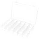 BTremary 36 Grids Clear Craft Storage Boxes with Compartments, Bead Organizer Storage Box, Plastic Jewellery Organizer Box, Small Parts Organizer for Rock Screw Seed Washi Tape.