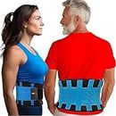 RiptGear Back Brace for Lower Back Pain Relief - Breathable Back Brace for Men and Women - Ideal for Lifting, Work, Sciatica, Herniated Disc, and Lumbar Support - Blue, Small (Waist: 23"-27")