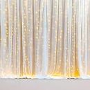 Party Propz Nylon White Canopy Tent For Decoration- 7 Pcs Birthday Backdrop For Decoration With Led Lights (9m) | Decoration Curtains For Background | Birthday Decoration Backdrop | Net For Decoration