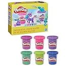 Play-Doh 6er-Pack Funkelknete, zum Kneten und Spielen für Kinder