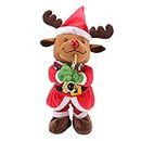 Electric Santa Claus, 8 Songs Christmas Musical Doll Dancing Singing Glowing and Rocks Christmas Decorations Electric Toy Musical Plush Toys Figure Xmas Birthday Gifts Home Decorations(Christmas Elk)