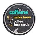 mCaffeine Milky Brew Coffee Face Scrub - Face Cleanser for Glowing Skin - Face Wash Removes Tan and Blackheads - Almond Milk - All Skin Types - 75 ml