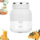 Multi-Purpose Large Capacity Juicing Bottle, Portable Electric Juicer Cup, Blender for Shakes and Smoothies with 10 Blades, USB Rechargeable Fresh Juice Mixer Bottle, for Home Office Gym (White)