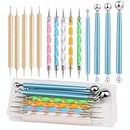 14 PCS Dotting Tools Ball Styluses with Box, Dotting Tools Set Rock Painting, Pottery Clay Modeling Embossing Nail Art