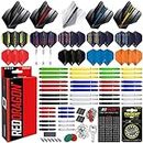 RED DRAGON 200 Piece Darts Custom Fit Pack Set, Includes Flights, Shafts and Accessories