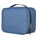 FATMUG Compact Electronics Accessories Travel Organizer Bag for Cables, Devices and More (Navy Blue)