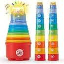 hahaland Baby Stacking Cups Set - Baby Toys 12-18 Months Development, Montessori Toddler Learning Toys for 1 2 Year Old Boy Girl Gifts for 10 Months+(10 PCS)