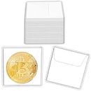 Ysglory 150Pcs Single Pocket Coin Flips Coin Sleeves Holders Clear PVC Coin Protectors Individual Plastic Coin Holders for Coin Currency Bills Collectors Protector (2.2 x 2 Inch) (Rectangular)