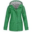 DASHadao Rain Jacket Womens Waterproof with Hood UK Clearance Plus Size Lightweight Raincoat Outdoor Hiking Windproof Jackets Coat
