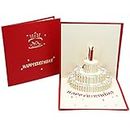Birthday Pop Up Card - Valentines Day Card, 3D Card, Greeting Card, Birthday Card, Popup Greeting Cards, Mother’s Day Card, Anniversary Card, Spring Card, Card for Mom (Happy Birthday)