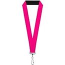 Buckle Down Women's Lanyard-1.0"-Neon Pink Print Key Chain, Multicolor, One Size