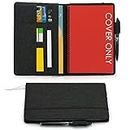 Folio Cover for Rocketbook Fusion, Everlast, Wave, One Executive Size, Waterproof Fabric, Multi Organizer with Pen Loop, Business Card Holder, Ultra Slim, fits A5 Size Notebook, 9.4 x 6.3 inch, Black