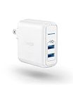Anker Elite USB Charger, Dual Port 24W Wall Charger, PowerPort 2 with PowerIQ and Foldable Plug, for iPhone 11/11 Pro/XS/XS Max/XR/X/8/Plus, iPad Pro/Air 2/mini 3/mini 4, Samsung S4/S5, and More