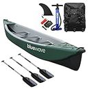 Bluewave Inflatable Canadian Canoe Package | 16ft Full Drop Stitch Kayak with Accessories