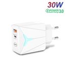 Chargeur Secteur Rapide Charger Wall UsbC Pd 20W Mural Adaptateur iPhone Samsung