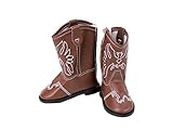 American Fashion World Brown American Eagle Cowgirl Boots for 18-Inch Dolls | Premium Quality & Trendy Design | Dolls Shoes | Shoe Fashion for Dolls for Popular Brands