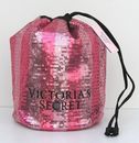 Victoria s Secret pink Sequin whit black Drawstring storage bag / Beutel /Tasche