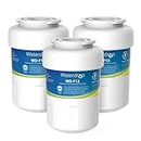Waterdrop MWF Water Filter for GE® Refrigerators, Replacement for GE® MWF, SmartWater® MWFP, MWFA, GWF, HDX FMG-1, WFC1201, RWF1060, 197D6321P006, Kenmore® 9991, GSE25GSHECSS, 3 Filters