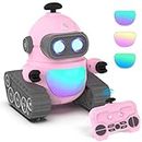 GILOBABY Robot Toys for Girls, Rechargeable Remote Control Robot Toy for Kids, Programmable RC Robots with LED Eyes, Flexible Head & Arms, Dance Moves, Music, Birthday Gifts for Girls Ages 3+ Years