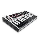 Akai Professional MPK mini MK3 – 25 Key USB MIDI Keyboard Controller With 8 Backlit Drum Pads, 8 Knobs and Music Production Software included (White)