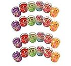 UDHWANI Small Multicolor Smokeless Decorated Mini Cute Little Glass Jelly Gel Candles for Home Diwali Decoration, Spa, Birthdays Party, Festivals (Set of 36) (2.5 x 2.5 CM)