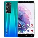 RiZnbL Cheap Smartphones, Android 9.0, 5.0" Dual SIM Dual Camera Mobile Phones, 16GB ROM (Expandable up to 128GB) Beautiful Cell Phones (Reno5-Cyan Blue)