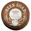 Beer Soap (Oatmeal Stout) - All Natural + Made in USA - Actually Smells Good! Great For Beer Lovers