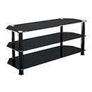 AVF SDC1140BB-A TV Stand for TVs UP to 55-inch TVs, Black Glass, Black Legs