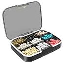 Restree Extra Large Pill Organizer, Portable Splittable Pill Case,Moisture-Proof Travel Pill Box for Vitamin,Fish Oil/Supplements(Black)