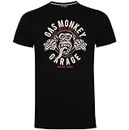 Gas Monkey Garage Official Kyd T Shirt GMG Hot Rod 'Twin Flags' L Black
