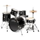 5pc Complete Full Size Pro Adult Drum Set Kit - Remo Heads, Brass Cymbals