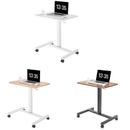 Pneumatic Office Laptop Desk Rolling Adjustable Table Cart Computer Mobile Stand