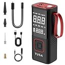 TUSA Cordless Tyre Inflator - Multipurpose Portable Air Compressor 150PSI, Air Pump for Car Tires, Balls and Inflatables (Red)